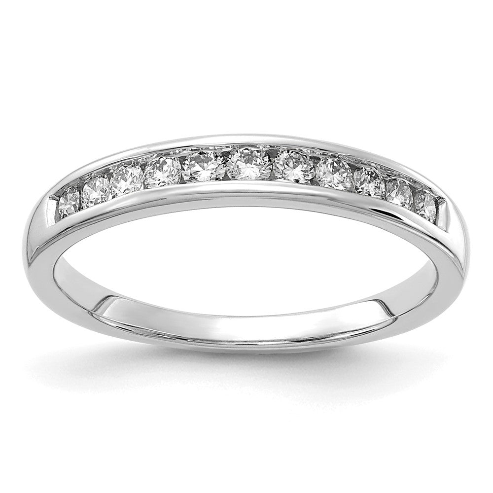14k White Gold 1/3 ct Lab Grown Diamond VS+ F+ Complete Band