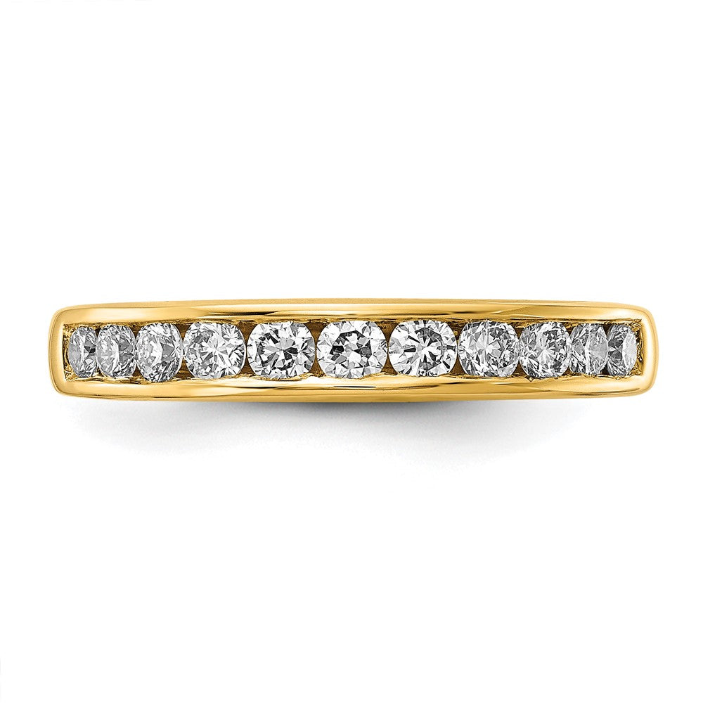 14k 1/5 ct Lab Grown Diamond VS+ F+ Complete Channel Set Band