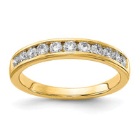 14k 1/2 ct Lab Grown Diamond VS+ F+ Complete Channel Set Band