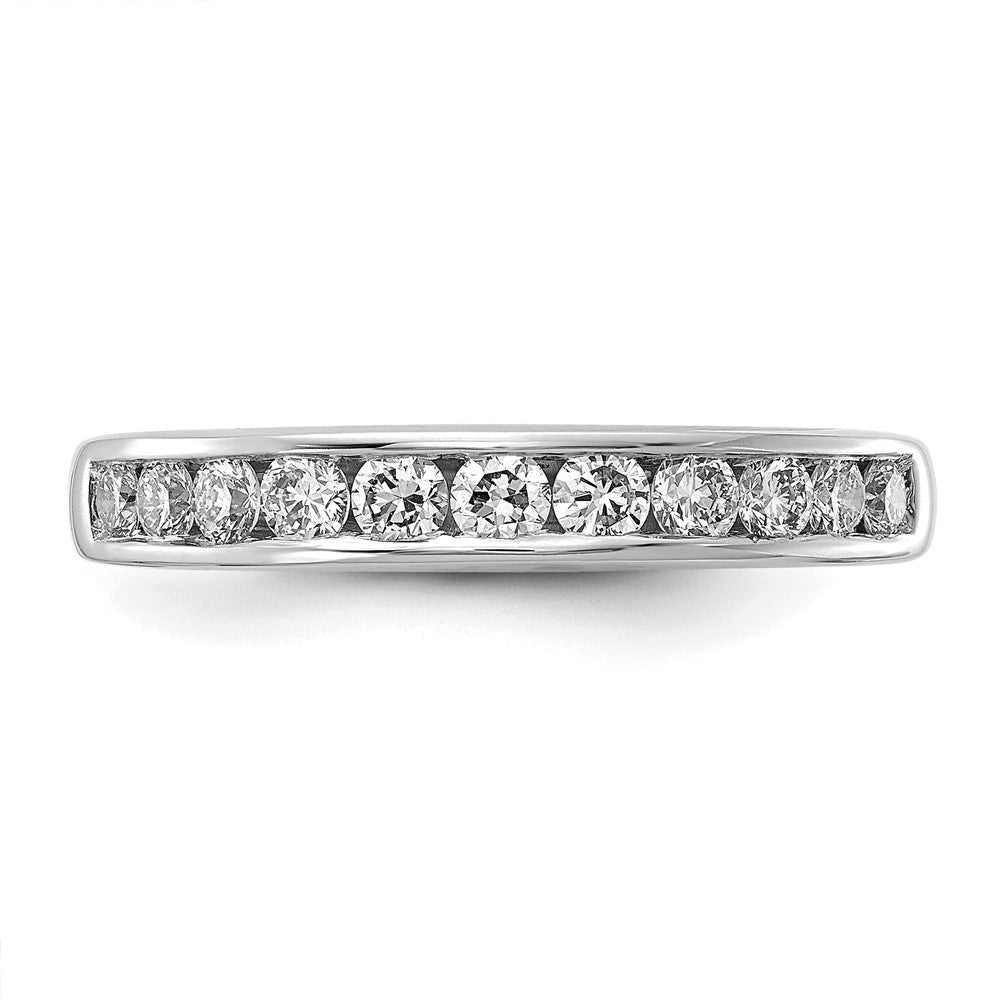 14k White Gold 1/2 ct Lab Grown Diamond VS+ F+ Complete Band