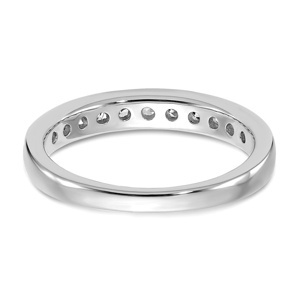 14k White Gold 1/2 ct Lab Grown Diamond VS+ F+ Complete Band