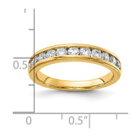 14k 3/4 ct Lab Grown Diamond VS/SI+ G+ Complete Channel Set Band