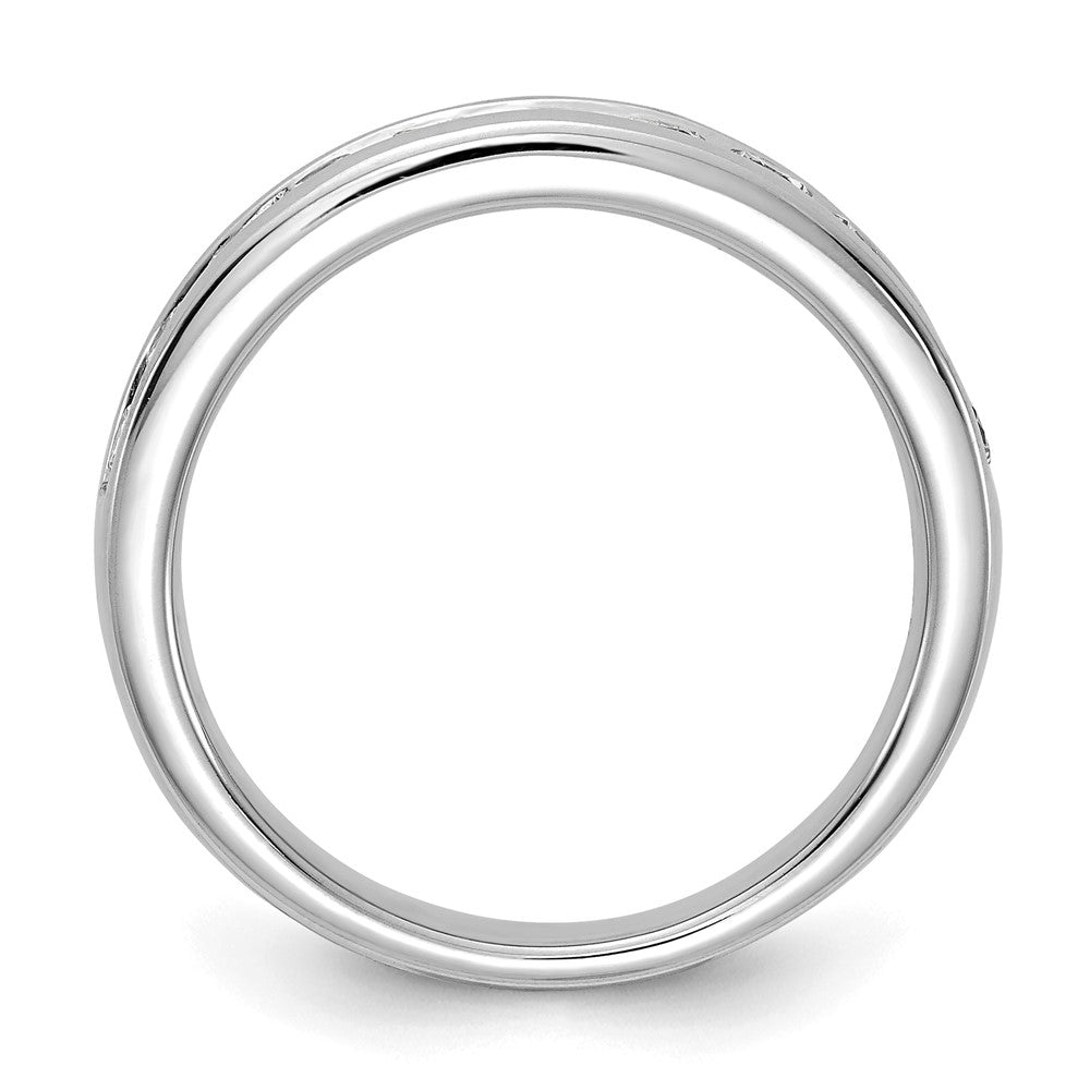 14k White Gold 3/4 ct Lab Grown Diamond VS/SI+ G+ Complete Band