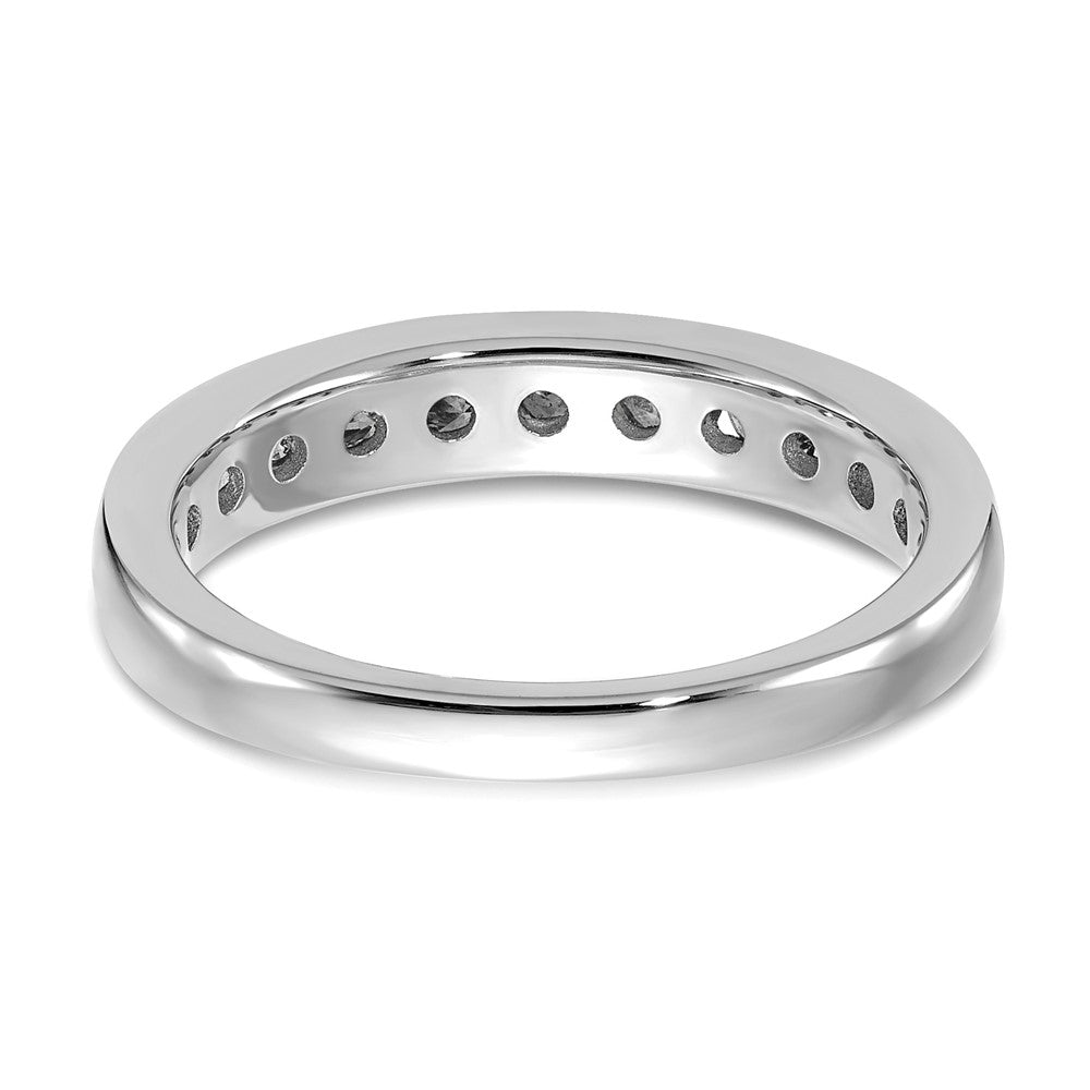 14k White Gold 3/4 ct Lab Grown Diamond VS+ F+ Complete Band