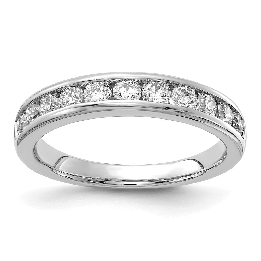 14k White Gold 3/4 ct Lab Grown Diamond VS/SI+ G+ Complete Band