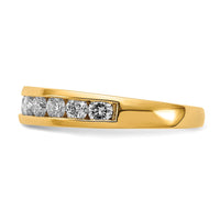 14k 1 ct Lab Grown Diamond VS/SI+ G+ Complete Channel Set Band