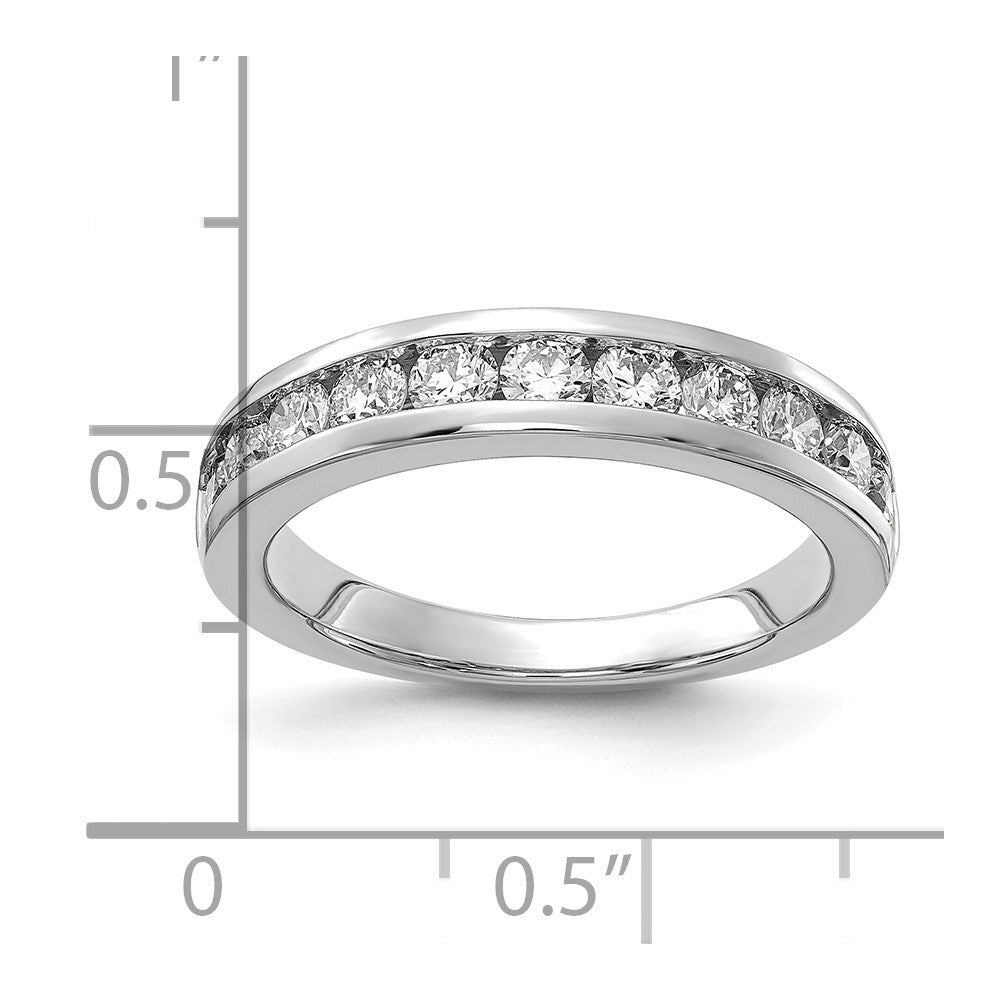 14k White Gold 1 ct Lab Grown Diamond VS+ F+ Complete Band