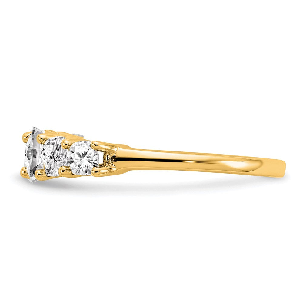 14k 1 5/8ct Lab Grown Diamond VS+ F+ Cushion Comp 7 Stone Band