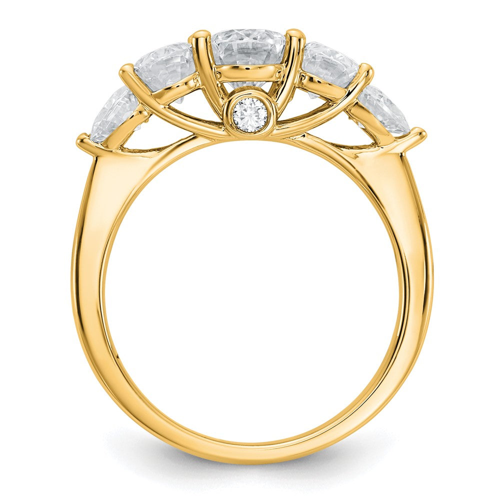 14k 2 1/6ct Lab Grown Diamond VS+ F+ Complete 5 Stone Band