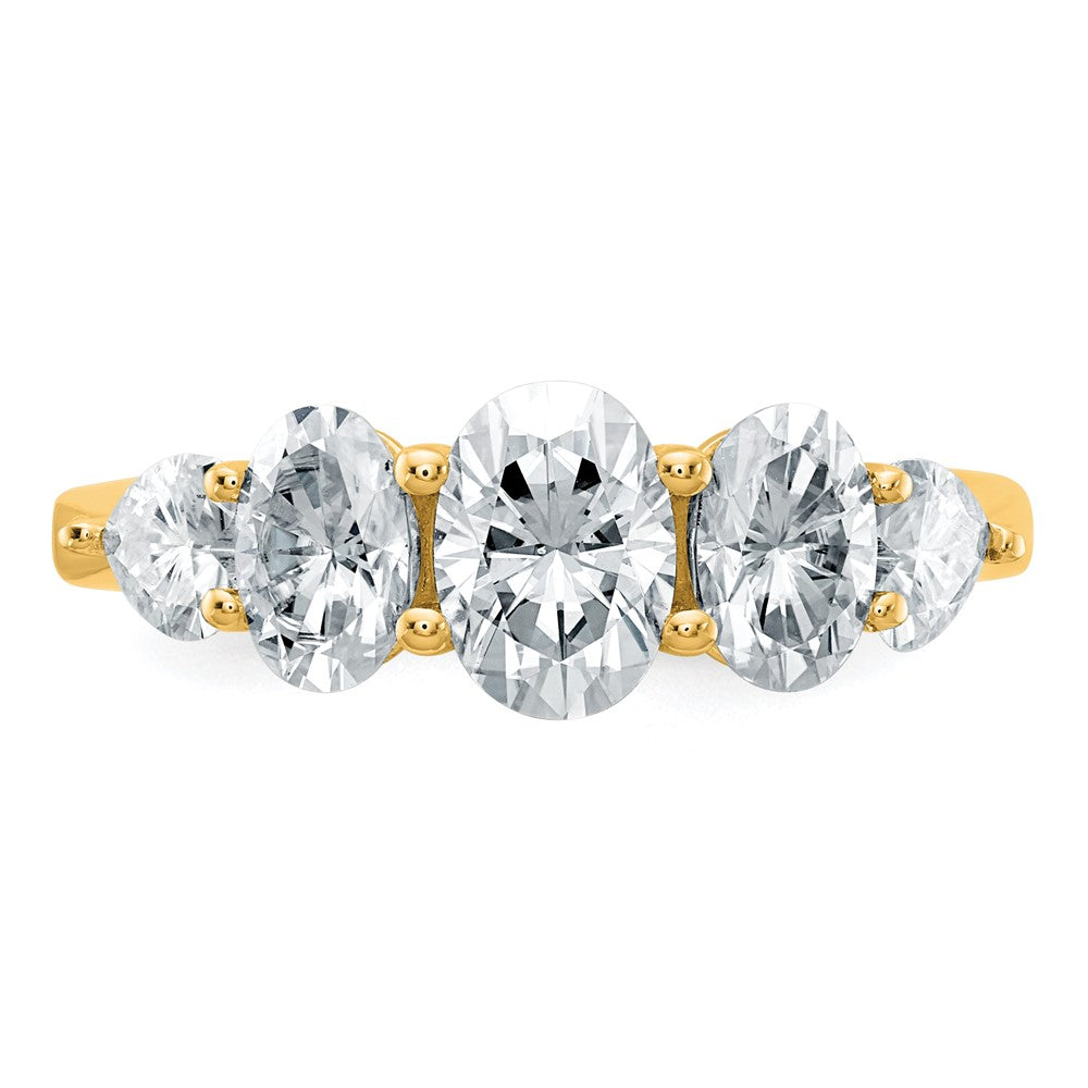 14k 2 1/6ct Lab Grown Diamond VS+ F+ Complete 5 Stone Band