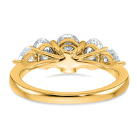 14k 2 1/6ct Lab Grown Diamond VS+ F+ Complete 5 Stone Band