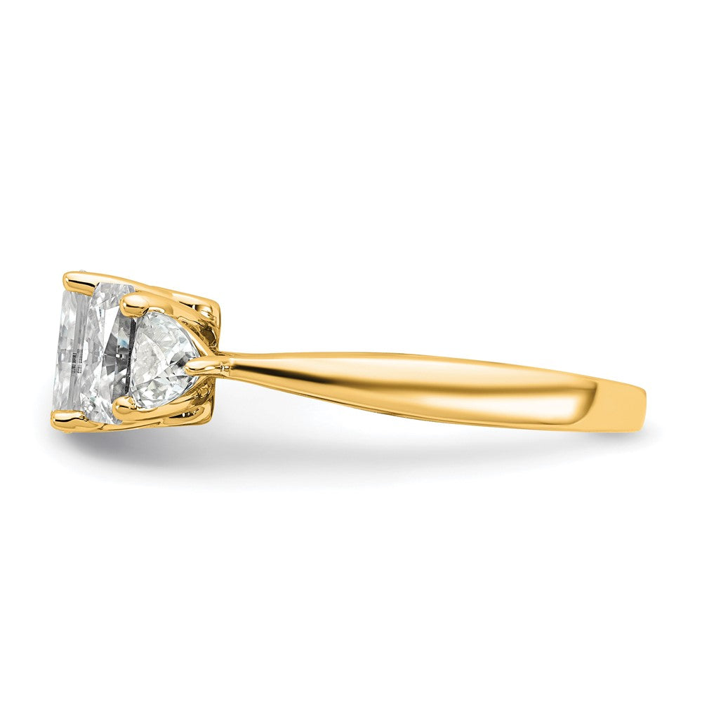 14k 2 3/4ct Lab Grown Dia VS+ F+ Radiant/Trillion 5 Stone Comp Band
