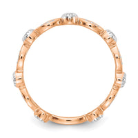 14k Rose Gold 1/5 ct Lab Grown Diamond VS/SI+ G+ Complete Fashion Band