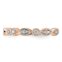 14k Rose Gold 1/5 ct Lab Grown Diamond VS/SI+ G+ Complete Fashion Band