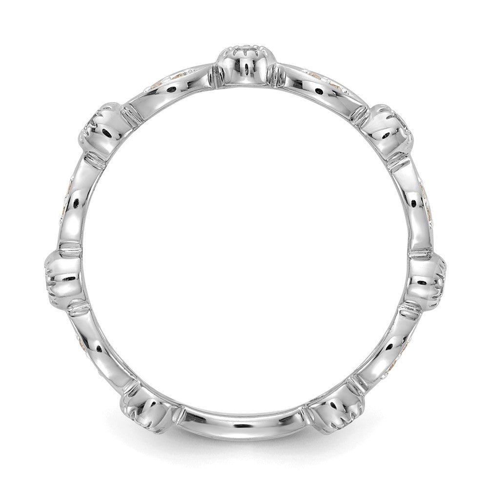 14k White Gold 1/5 ct Lab Grown Diamond VS/SI+ G+ Complete Fashion Band