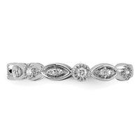 14k White Gold 1/5 ct Lab Grown Diamond VS/SI+ G+ Complete Fashion Band