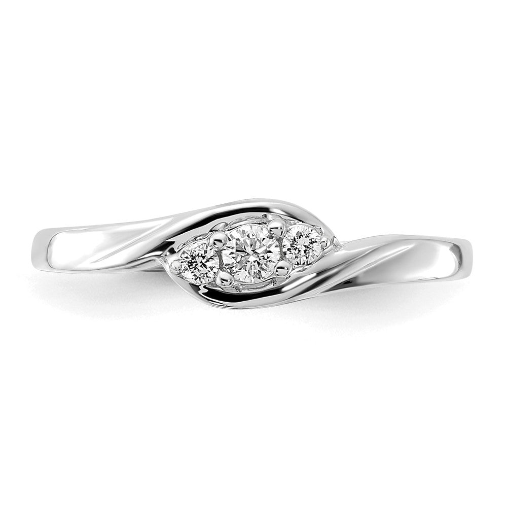 14kw 1/10 ct Lab Grown Diamond VS/SI+ G+ Comp Ring