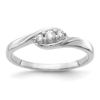 14kw 1/10 ct Lab Grown Diamond VS/SI+ G+ Comp Ring
