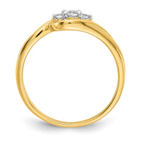 14k 1/10 ct Lab Grown Diamond VS/SI+ G+ Comp Ring