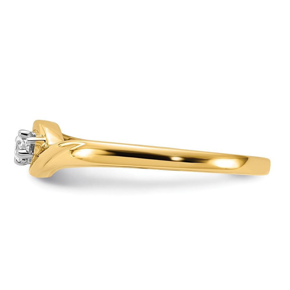 14k 1/10 ct Lab Grown Diamond VS/SI+ G+ Comp Ring