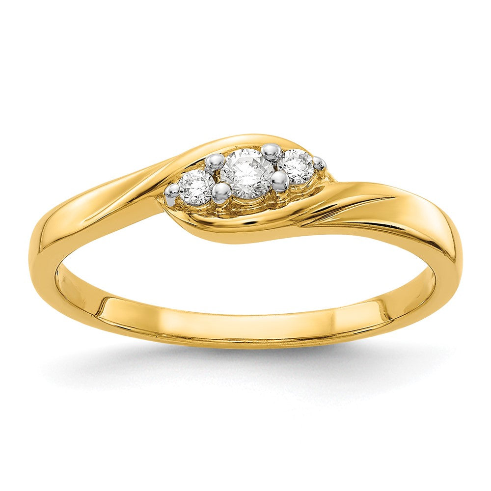 14k 1/10 ct Lab Grown Diamond VS/SI+ G+ Comp Ring