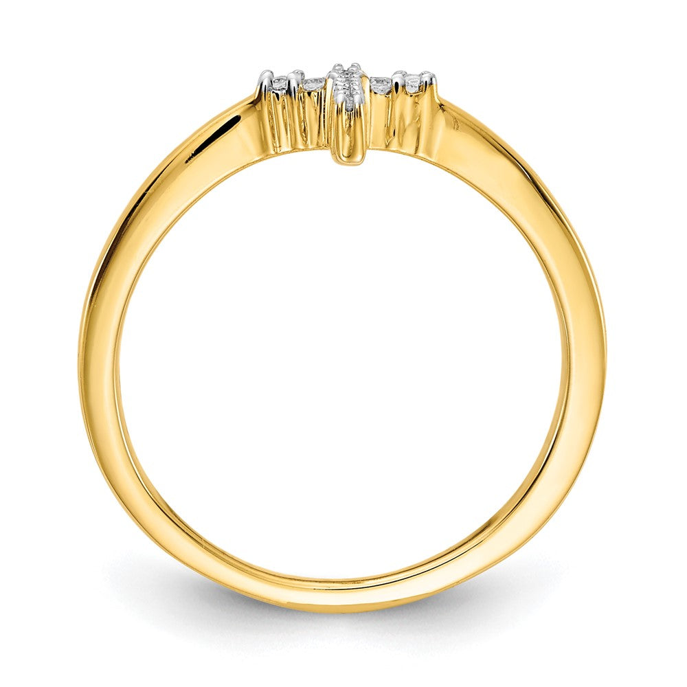 14k 1/15 ct Lab Grown Diamond VS/SI+ G+ Comp Cross Ring