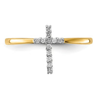 14k 1/15 ct Lab Grown Diamond VS/SI+ G+ Comp Cross Ring