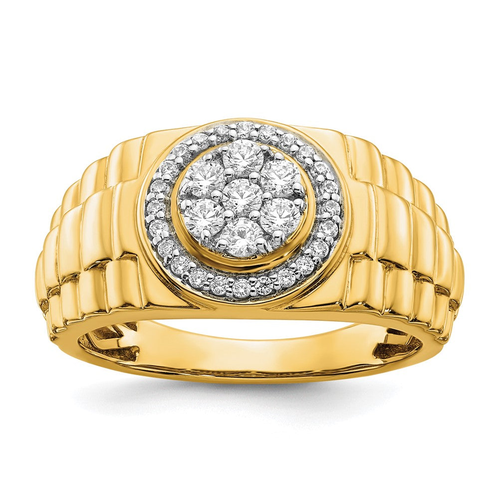 10k 1/2 ct Lab Grown Diamond VS/SI+ G+ Complete Men's Ring