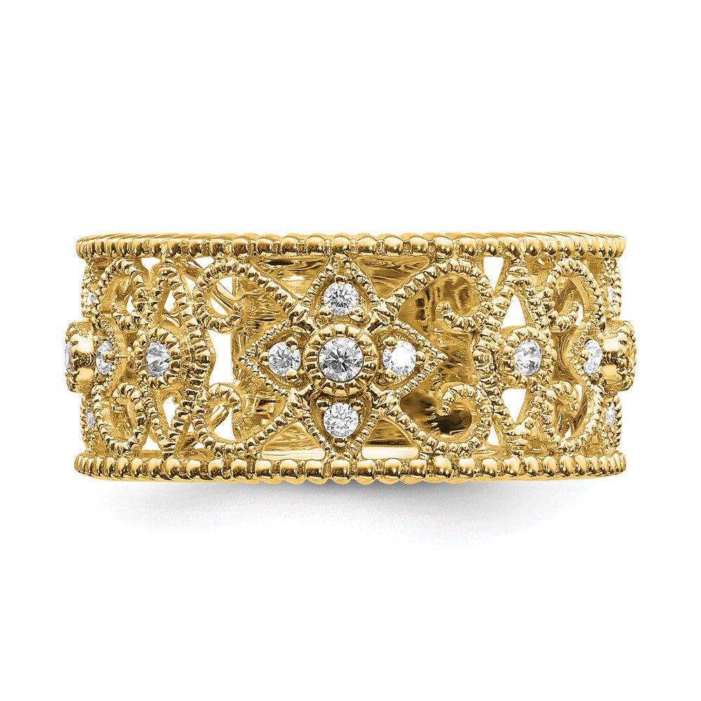 14k 1/4 ct Lab Grown Diamond VS/SI+ G+ Complete Fashion Band