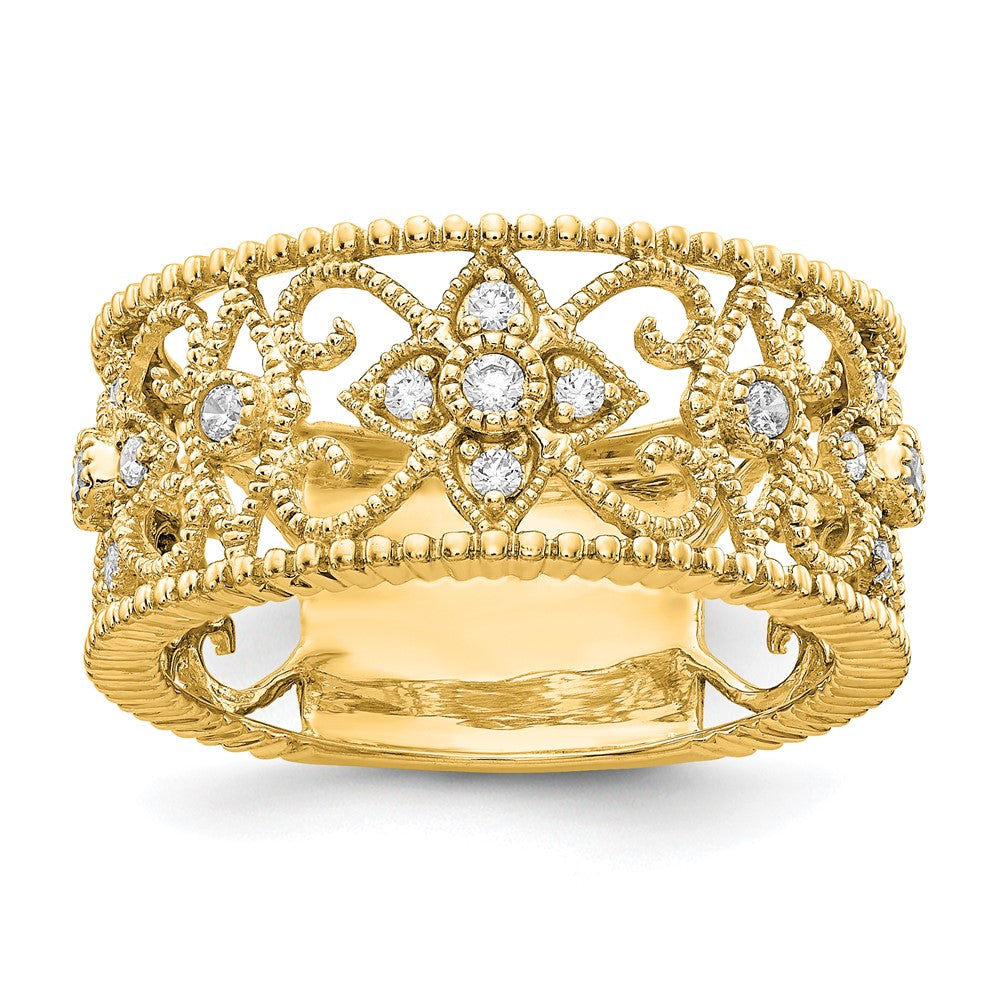 14k 1/4 ct Lab Grown Diamond VS/SI+ G+ Complete Fashion Band