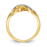 14k 1/10 ct Lab Grown Dia VS/SI+ G+ Comp Infinity Symbol Ring