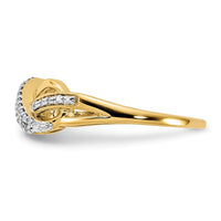 14k 1/10 ct Lab Grown Dia VS/SI+ G+ Comp Infinity Symbol Ring
