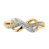 14k 1/10 ct Lab Grown Dia VS/SI+ G+ Comp Infinity Symbol Ring