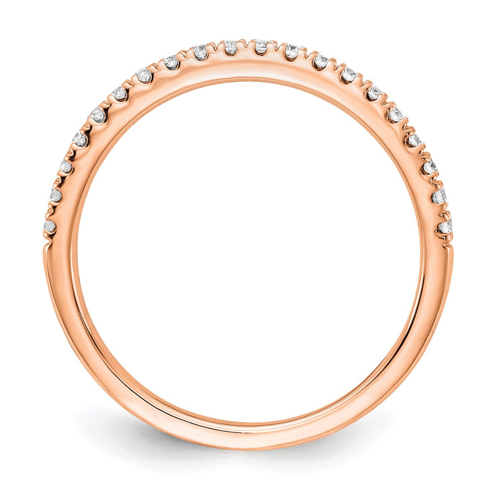 14k Rose Gold 1/4 ct Lab Grown Diamond VS+ F+ Complete Wedding Band