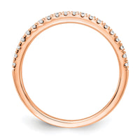14k Rose Gold 1/4 ct Lab Grown Diamond VS+ F+ Complete Wedding Band