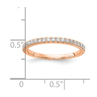 14k Rose Gold 1/4 ct Lab Grown Diamond VS+ F+ Complete Wedding Band