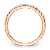 14k Rose Gold 1/3 ct Lab Grown Diamond VS+ F+ Complete Wedding Band