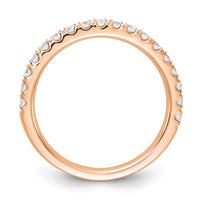 14k Rose Gold 1/2 ct Lab Grown Diamond VS+ F+ Complete Wedding Band