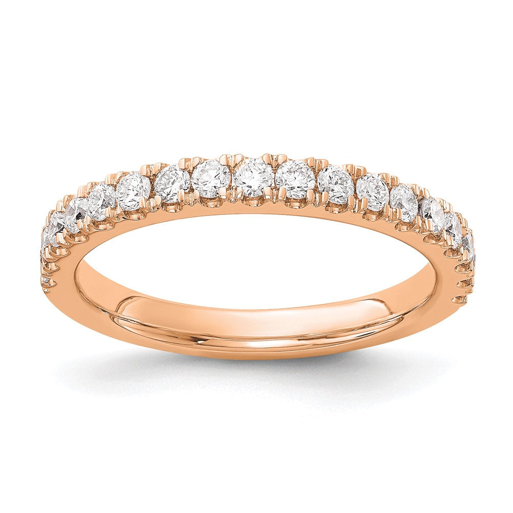 14k Rose Gold 1/2 ct Lab Grown Diamond VS+ F+ Complete Wedding Band