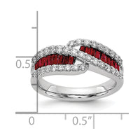 14kw 5/8 ct Lab Grown Dia VS/SI+ G+ & Cr Ruby Comp Ring