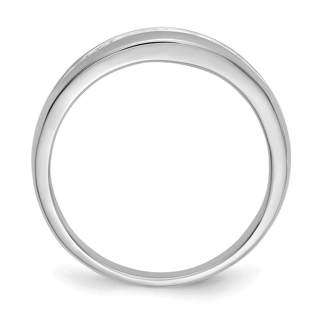 14k White Gold 1/3 ct Lab Grown Dia VS/SI+ G+ 7 Stone Complete Men's Ring