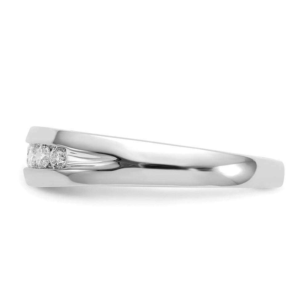 14k White Gold 1/3 ct Lab Grown Dia VS/SI+ G+ 7 Stone Complete Men's Ring