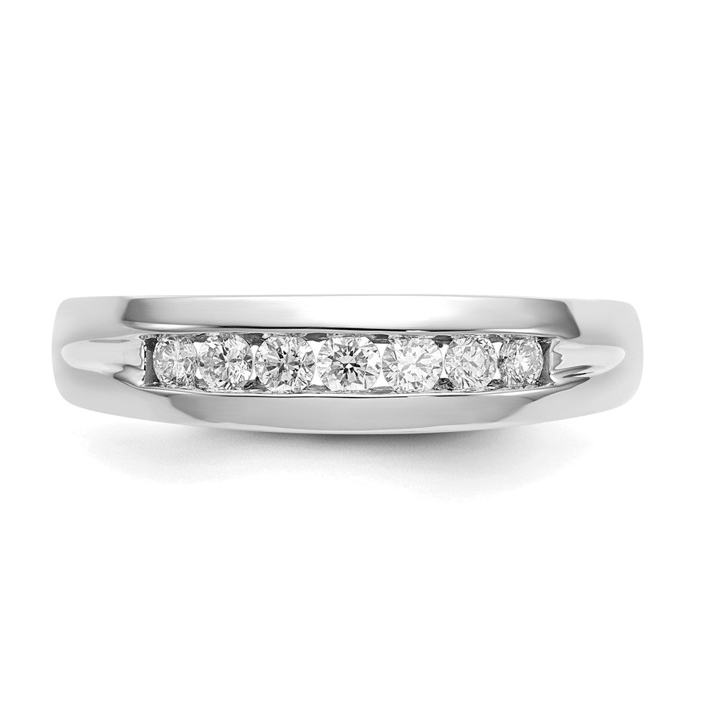 14k White Gold 1/3 ct Lab Grown Dia VS/SI+ G+ 7 Stone Complete Men's Ring