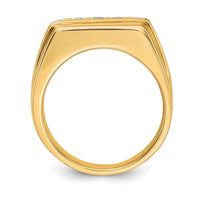 14k 1/2 ct Lab Grown Dia VS/SI+ G+ 5 Stone Complete Men's Ring