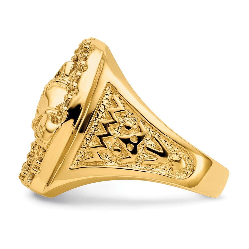 14k 1/2 ct Lab Grown Diamond VS/SI+ G+ Horseshoe with Horse Men's Ring