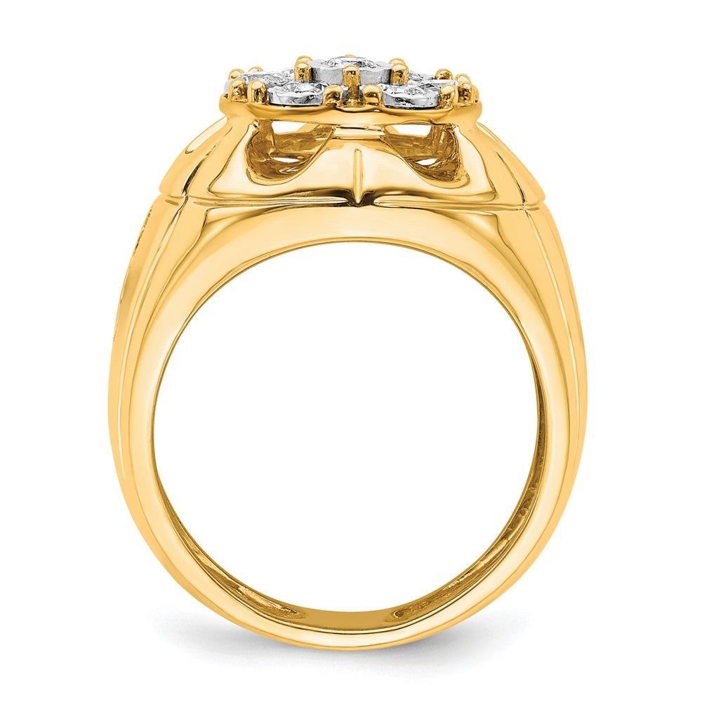 14k 5/8 ct Lab Grown Diamond VS/SI+ G+ Complete Men's Ring