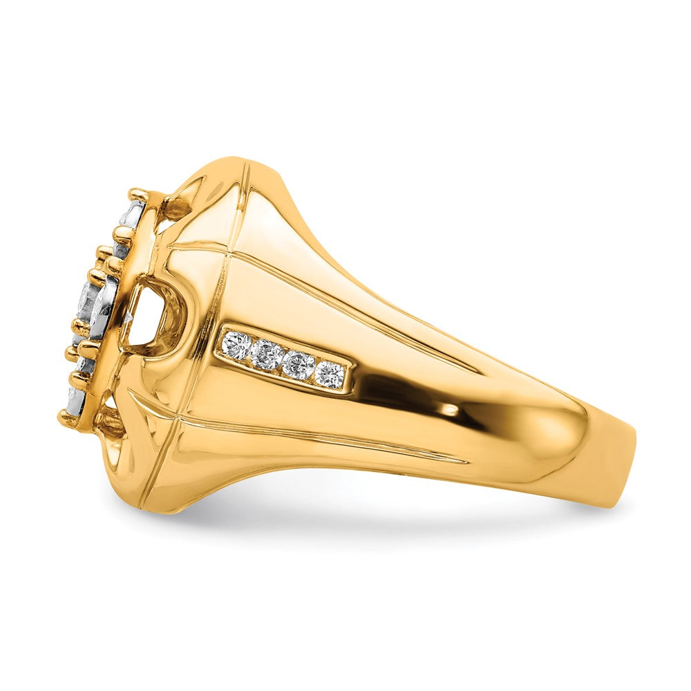 14k 5/8 ct Lab Grown Diamond VS/SI+ G+ Complete Men's Ring