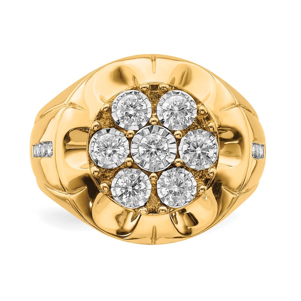 14k 5/8 ct Lab Grown Diamond VS/SI+ G+ Complete Men's Ring