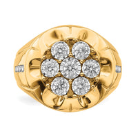 14k 5/8 ct Lab Grown Diamond VS/SI+ G+ Complete Men's Ring