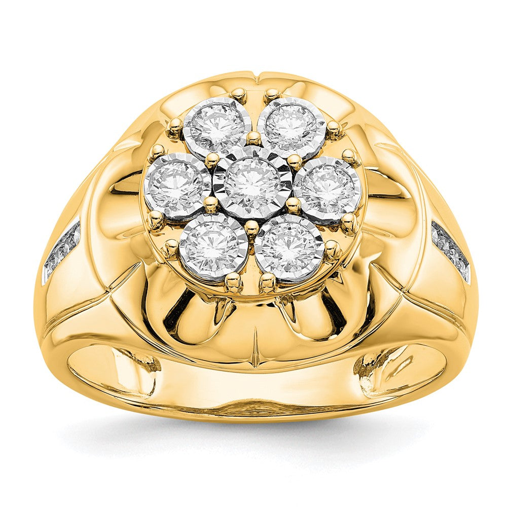 14k 5/8 ct Lab Grown Diamond VS/SI+ G+ Complete Men's Ring